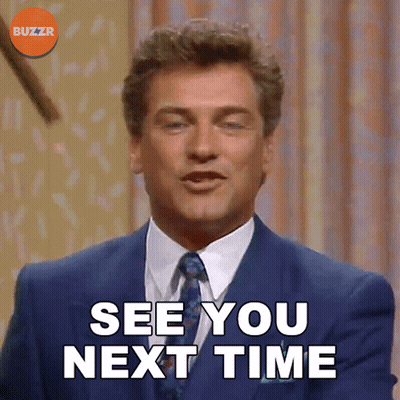 A Man In A Suit Says See You Next Time GIF