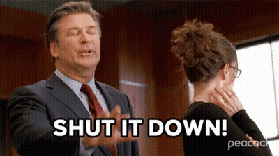 A Man In A Suit Says Shut It Down GIF