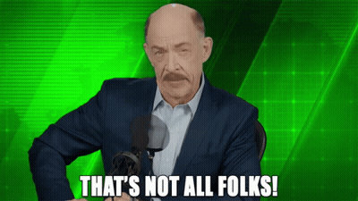 A Man In A Suit Says That 'S Not All Folks In Front Of A Green Screen GIF