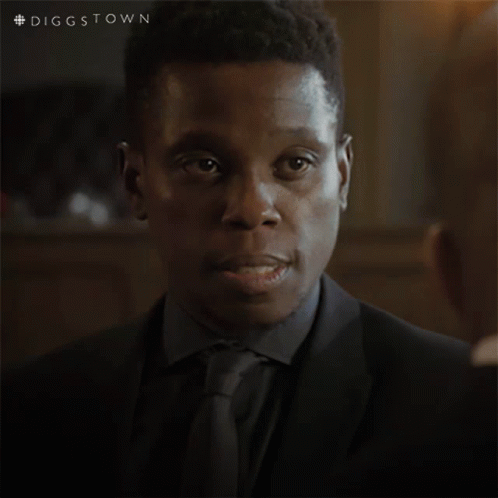 A Man In A Suit Says Well Played Brother In Purple Letters GIF