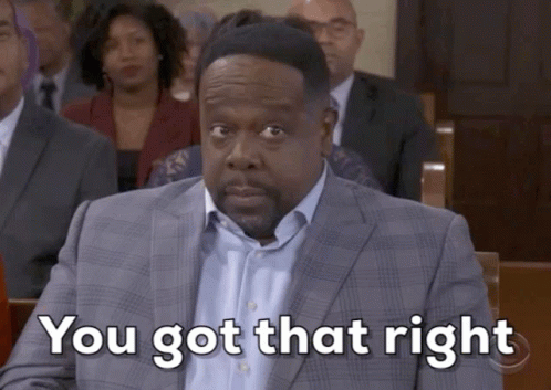 A Man In A Suit Says You Got That Right In Front Of A Crowd GIF