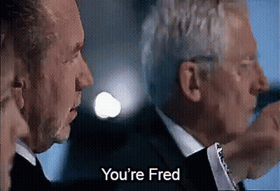 A Man In A Suit Says You 'Re Fred To Another Man GIF