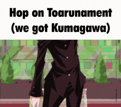 A Man In A Suit Stands In Front Of A Sign That Says Hop On Tournament GIF