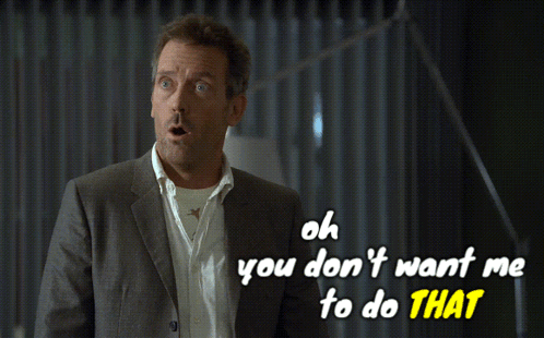 A Man In A Suit Stands In Front Of A Sign That Says Oh You Don 'T Want Me To Do That GIF