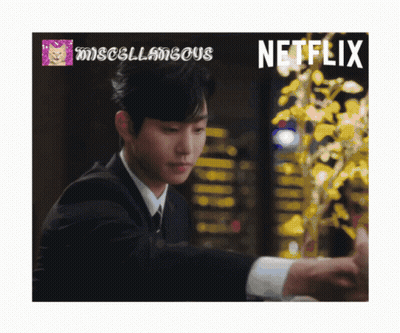 A Man In A Suit With A Netflix Logo In The Corner GIF