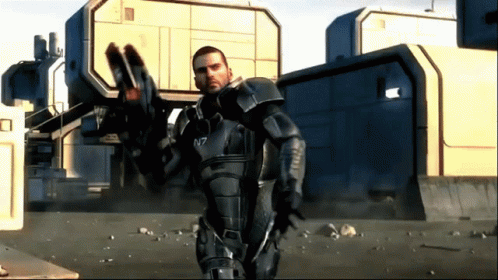 A Man In A Suit With The Letter N7 On His Chest GIF