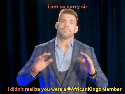 A Man In A Suit With The Words I Am So Sorry Sir GIF