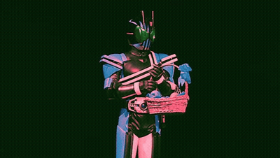 A Man In A Superhero Costume Is Holding A Basket Of Candy . GIF