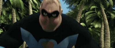 A Man In A Superhero Costume Is Standing In The Jungle GIF
