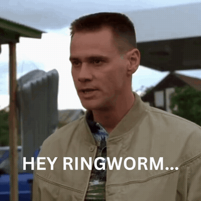 A Man In A Tan Jacket Says Hey Ringworm ... GIF