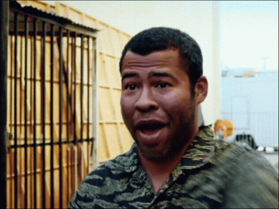 A Man In A Tiger Camo Shirt Making A Surprised Face GIF
