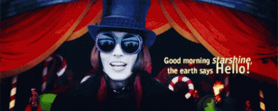 A Man In A Top Hat And Sunglasses Says " Good Morning Starshine The Earth Says Hello " GIF