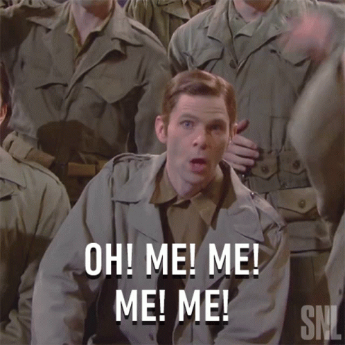A Man In A Trenchcoat Says Oh Me Me Me Me GIF