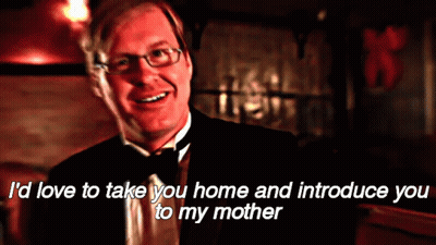 A Man In A Tuxedo And Bow Tie Says I Love To Take You Home And Introduce You To My Mother GIF