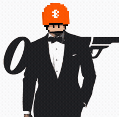 A Man In A Tuxedo Is Holding A Gun In Front Of A Number 0 GIF