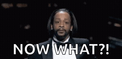A Man In A Tuxedo Is Saying `` Now What '' . GIF