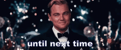 A Man In A Tuxedo Is Smiling With The Words Until Next Time Written Below Him GIF