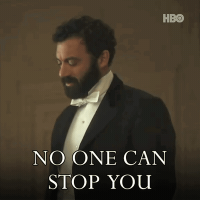 A Man In A Tuxedo With A Bow Tie Says No One Can Stop You GIF