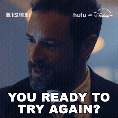 a man in a tuxedo with the words you ready to try again