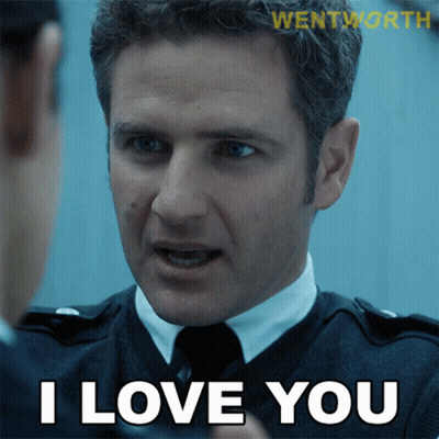 A Man In A Uniform Says I Love You GIF