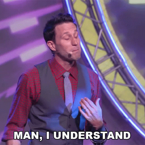 A Man In A Vest And Tie Says " Man I Understand " GIF