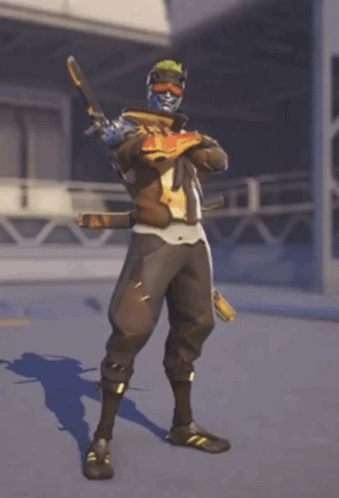 A Man In A Video Game Holding A Gun GIF