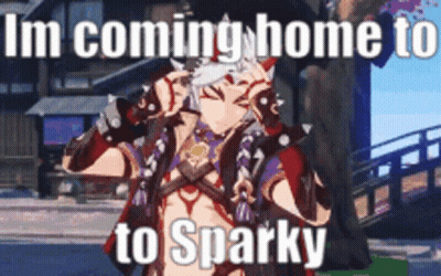 A Man In A Video Game Is Coming Home To Sparky GIF