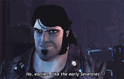 A Man In A Video Game Says " No Earlier Like The Early Seventies " GIF