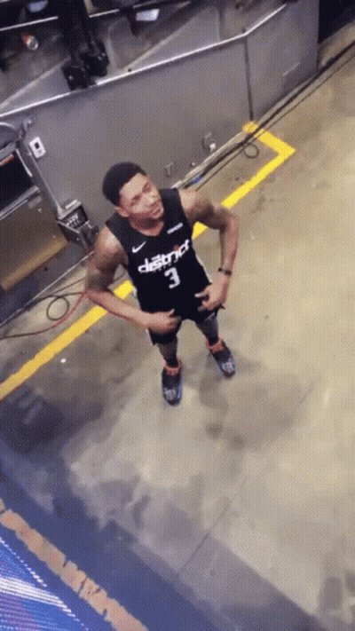 A Man In A Washington D.c. Jersey With The Number 3 GIF