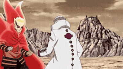A Man In A White Coat Is Standing Next To A Man In A Red Cape In A Cartoon . GIF