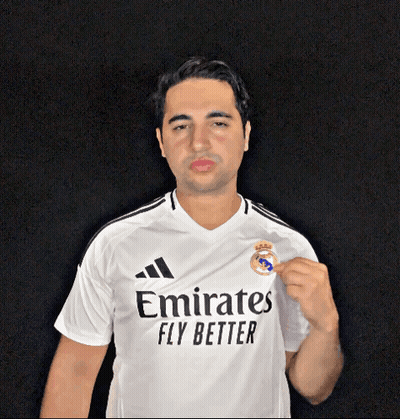A Man In A White Emirates Fly Better Shirt GIF