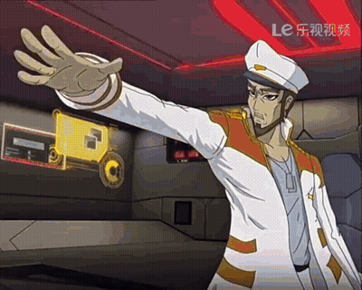 A Man In A White Hat Is Standing In Front Of A Screen With The Letters Le On It GIF