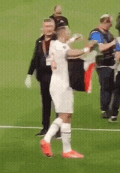 A Man In A White Jersey With The Number 5 On It GIF