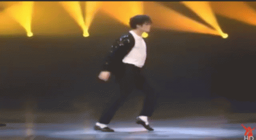 Man In White Shirt And Black Pants Dancing GIF
