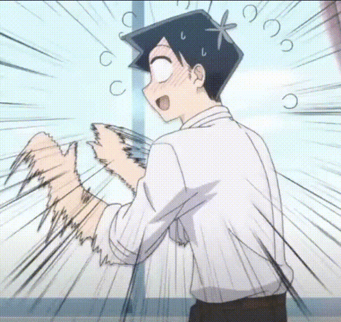 A Man In A White Shirt And Black Pants Is Standing In Front Of A Window And Holding A Cat . GIF