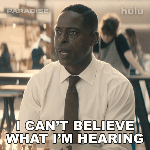 A Man In A White Shirt And Brown Tie Says I Can 'T Believe What I 'M Hearing GIF