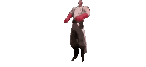 A Man In A White Shirt And Red Gloves Is Dancing . Sticker