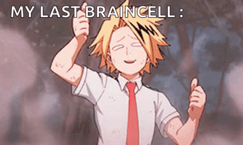 A Man In A White Shirt And Red Tie Is Giving A Thumbs Up And Says `` My Last Braincell '' . GIF
