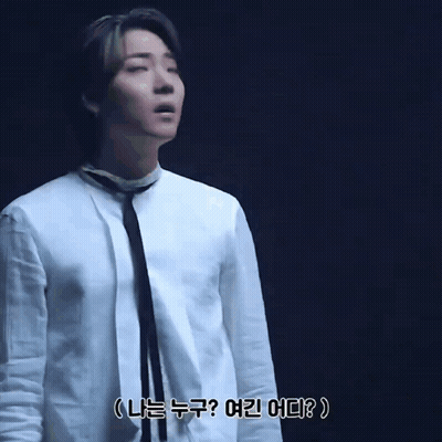 A Man In A White Shirt And Tie Is Asking Who Am I And Where Am I GIF
