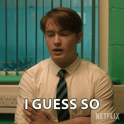 A Man In A White Shirt And Tie Is Saying I Guess So GIF