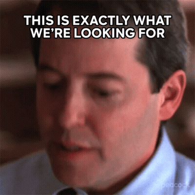 A Man In A White Shirt And Tie Is Saying This Is Exactly What We 'Re Looking For . GIF
