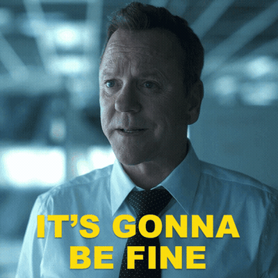 A Man In A White Shirt And Tie With The Words It 'S Gonna Be Fine Behind Him GIF