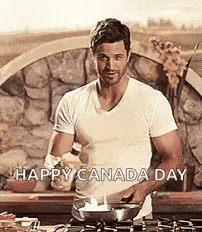 A Man In A White Shirt Is Cooking In A Frying Pan . GIF