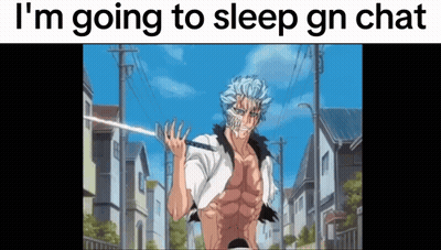 A Man In A White Shirt Is Holding A Sword In A City Street . GIF