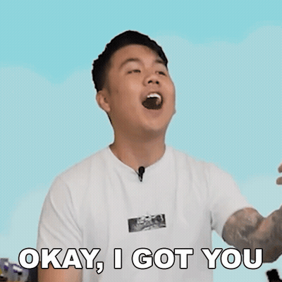 A Man In A White Shirt Is Making A Funny Face And Says Okay , I Got You . GIF