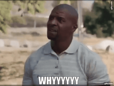 A Man In A White Shirt Is Saying Why . GIF