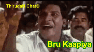 A Man In A White Shirt Is Screaming Bru Kaapya GIF