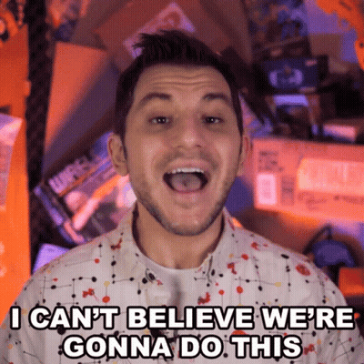 A Man In A White Shirt Says I Can 'T Believe We 'Re Gonna Do This GIF