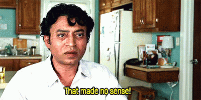 A Man In A White Shirt Says That Made No Sense . GIF