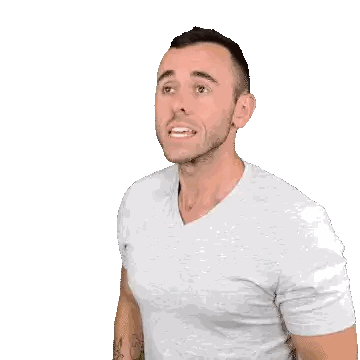 A Man In A White Shirt With A Yes Sign Above His Head Sticker